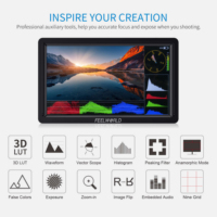 Moniteur de caméra FEELWORLD FW568S 6 pouces avec alimentation externe F970 et kit d'installation, entrée/sortie 3G-SDI 4K, moniteur de terrain pour reflex numérique