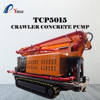 Pompe à béton sur chenilles Caterpillar TCP5015, diesel, 50 m³/h, moteur haute performance, garantie 1 an pour rapport