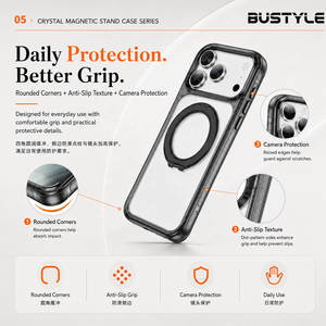 Funda Magnética para Teléfono Celular <span class=keywords><strong>Samsung</strong></span> S26 Ultra con Botones de Metal TPU PC, Soporte Oculto Giratorio de 360 Grados y Entrega Rápida - Product Image 6