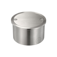 YEBOND ZDPY-114YC Boîte de sol à couvercle plat, prise électrique invisible, étanche, en acier inoxydable, prise de terre, garniture 4 CE pour