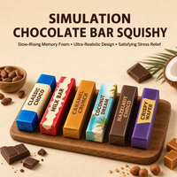 Jouet sensoriel en mousse PU à montée lente en forme de chocolat pour enfants, jouet anti-stress éducatif à presser, favorisant la concentration