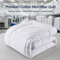 Couette d'hôtel blanche 100 % coton, respirante, durable, toutes saisons, literie OEM, fournisseur direct, polyester