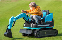 Voiture électrique pour enfants, excavatrice de grande taille 12V avec télécommande