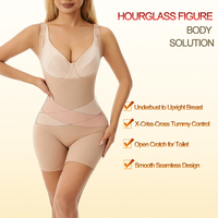 Body gainant en soie et élasthanne pour femme, effet ventre plat, rehausseur de fesses, soutien-gorge intégré, idéal post-partum et maintien de la poitrine