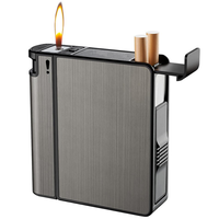 JIAXIN Bestseller transfrontalier – Étui à cigarettes en aluminium moderne, minimaliste et élégant, à 10 compartiments, avec ouverture automatique