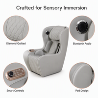 LEERCON OEM Fauteuil de massage électrique Shiatsu automatique compact à gravité zéro avec pétrissage, pièces détachées gratuites CN 2026