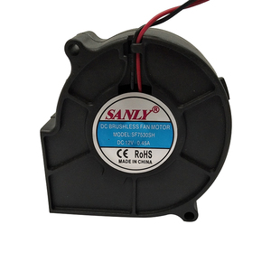 Sanly sf7530 24V không chổi than DC động cơ quạt Quạt 3000rpm lưỡi nhựa 75x75x30mm xả thông gió tự động khởi động lại làm mát OEM/ODM - Product Image 5