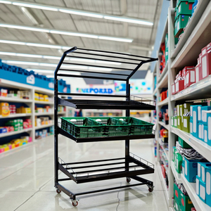 Estantes de Exhibición de Metal Resistentes para Supermercados, Personalizados por el Fabricante, con Almacenamiento para Frutas y Verduras - Product Image 3