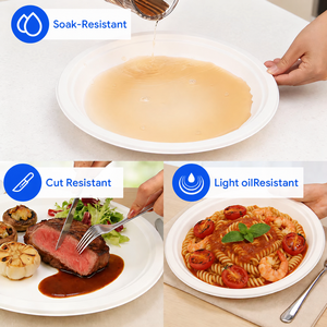 12 Inch Compostable Sugarcane Bagasse Biodegradable Eco-Friendly Microwave Safe <b>Disposable</b> Round <b>Plate</b> for Party - Product Image 3
