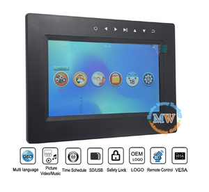 New Front nút cảm ứng 7 "Chất lượng cao Wall Mount LCD hình ảnh kỹ thuật số khung với một khung - Product Image 2