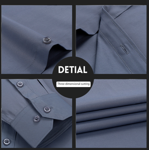 Camisas blancas de <span class=keywords><strong>manga</strong></span> <span class=keywords><strong>larga</strong></span> de color sólido para hombres de gama alta, ropa de <span class=keywords><strong>trabajo</strong></span> profesional, camisa holgada, ropa nueva para hombres, venta al por mayor - Product Image 3