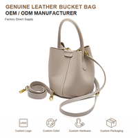 Sac seau en cuir pleine fleur pour femme, multifonctionnel, grande capacité, sac à bandoulière, personnalisation ODM, logo sur mesure, marque privée