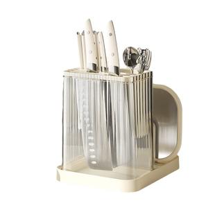 Support à couteaux multifonction Hy-0125 avec porte-baguettes et rangement pour couvercles, pour l'organisation de la cuisine, hauteur 8-9,9 pouces - Product Image 3