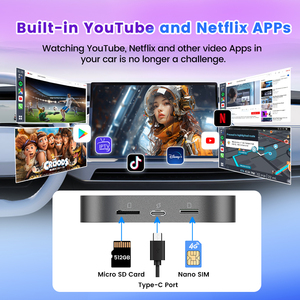 Carlinkit Carplay Voiture Universal 4G 64Gb Tbox S2 6115 Juego Video Ai Tv Box Car Play Inalámbrico <span class=keywords><strong>Android</strong></span> Auto Dongle para Apple - Product Image 4