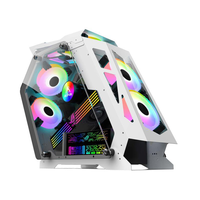 Mechades Mid Tower Gaming PC Case ATX Computer Case with RGB Light