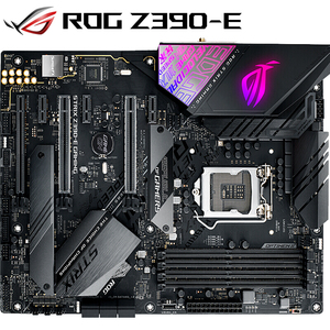 ROG Strix <span class=keywords><strong>Z390</strong></span>-<span class=keywords><strong>E</strong></span> Carte Mère <span class=keywords><strong>Gaming</strong></span> LGA1151 (Intel 8th et 9th Gen) ATX DDR4 DP M.2 USB 3.1 Gen2 Bord 802.11ac <span class=keywords><strong>WiFi</strong></span> - Product Image 1