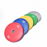 Offre Spéciale plaque de compétition en fonte de 20kg avec logo personnalisé équipement de gymnastique portable disques en caoutchouc de couleur variable plaque de pare-chocs formation