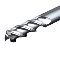 DARUISIKE D4 Fraise à queue carrée monobloc en carbure de tungstène cémenté, revêtement TiAISiN, OEM, 3 cannelures, Hrc55