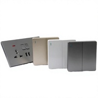 Prise britannique double interrupteur 13A, panneau PC blanc, double USB intégré pour maison et hôtel