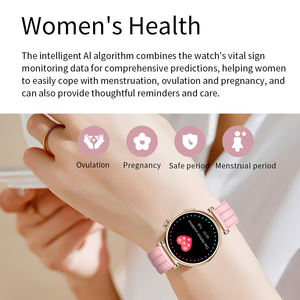2025 mince élégant dame Femail fille femmes santé Tracker gestion IP67 étanche Amoled HD affichage voix appel montre intelligente - Product Image 4