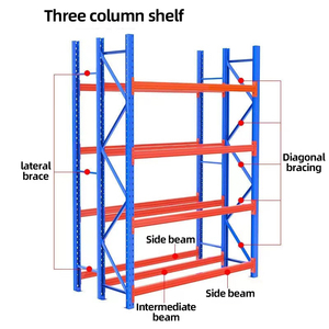 1.5 tấn Heavy-Duty thép có thể điều chỉnh nhà để xe lưu trữ Kệ giá 3-Lớp công nghiệp kim loại xếp chồng kệ cho kho - Product Image 3