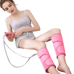 Massageador de compressão de ar na coxa, pés envoltórios ajustáveis para alívio da dor, perna, com calor