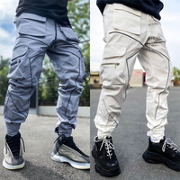 Pantalons réfléchissants pour hommes, pantalons de survêtement, pantalons de danse, pantalons de jogging avec poches pour le sport décontracté, hip-hop, danse