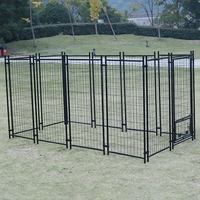 Vente en gros de cages modulaires d'extérieur en métal soudé, enclos pour animaux de compagnie de grande et moyenne taille, fournisseur d'usine