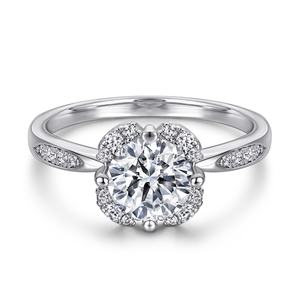 Conjunto de Joyería Moderna Sun Star en Plata de Ley 925 con Circonita Brillante en Forma de Flor de Cuatro Hojas para Regalos de Compromiso y Boda - Product Image 4