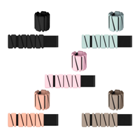 Poids de poignet et de cheville en silicone de 2 lb, ensemble de bracelets ajustables en Velcro pour le yoga, le Pilates, la barre, la danse, le cardio, 5 couleurs, 2 pièces par paire