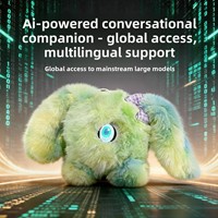 Jouet en peluche intelligent à commande vocale IA personnalisé OEM, avec yeux LED, robot compagnon émotionnel interactif, animal de compagnie électronique, poupée au design personnalisé en PP