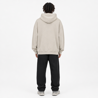 Sweat-shirt pour homme couleur sable, effet délavé, coupe ample, logo personnalisé, vente en gros