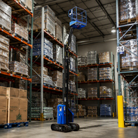 Plateforme de travail verticale automatique de haute qualité 9,2 m 200 kg, plateformes de travail aériennes autopropulsées avec bras télescopique