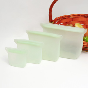 PEVA食品貯蔵バッグ容器再利用可能な冷凍庫バッグ漏れ防止トップシリコンバッグキッチンオーガナイザーポーチ - Product Image 3