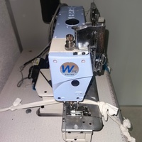 Machine à coudre industrielle Pegasus W600PC d'occasion, blanche, interlock, pour vêtements, chaussures, sacs à main, moteur essentiel, 6000 points/min, 15 mm