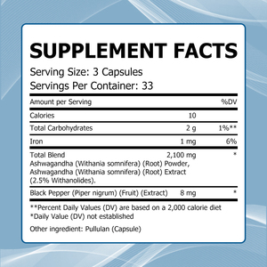 Manufacturer Custom Black Pepper <b>Supplement</b> Pure Ashwagnadha Capsules Support Claming Serenity Ashwagnadha Root Capsule - Product Image 2