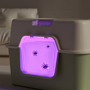 Extra-Large Semi-Enclosed <b>Cat</b> Litter <b>Box</b> - Anti-Tracking Open <b>Cat</b> Toilet Wholesale - Product Image 4