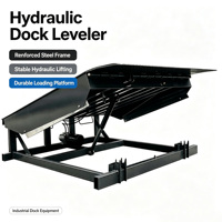 Niveleur de quai hydraulique fixe monté sur poteau, plateforme antidérapante robuste pour le chargement de conteneurs par chariot élévateur
