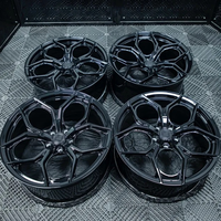 Velg Mobil Alloy Custom 20 22 5*130 Forged 2-Piece Style Center Lock Gloss Black Set untuk Mobil Penumpang, Rims untuk 997 991 992