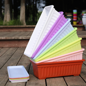 Grand Balcon Rectangulaire Bassin À Légumes Creative Résine En Plastique Pot De <span class=keywords><strong>Fleur</strong></span> Ménage Plantation Boîte pour Jardinage Pack - Product Image 3
