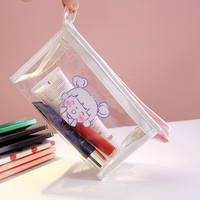 Sac d'emballage de stylo d'étui de papeterie de crayon de prix bas avec le PVC en plastique de tirette adapté aux besoins du client