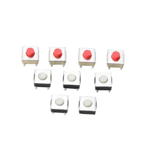 Gros rouge poignée broche petit interrupteur tactile 6*6mm tête ronde IP67 interrupteur tactile