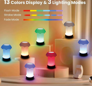 Modern <b>Touch</b> Dimmable LED Night Light Bed <b>Lamp</b> Remote Controller Rechargeable USB Powered Multicolored Long-Lasting 30000 Hours - Product Image 2