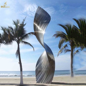 D & Z Sculpture Art Déco Moderne Abstraite en Métal et Acier Personnalisée - Product Image 3