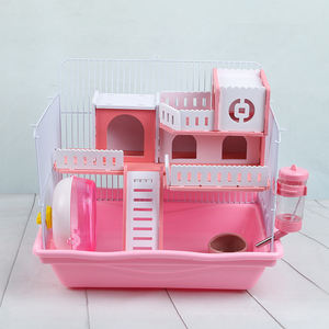 Syrian hamster gine domuz tel hamster kafes akrilik altın ipek ayı yuva Villa Hamster tek ve çift katmanlı kafesi satış - Product Image 6