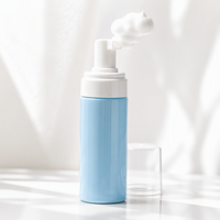 Bouteille vide en PET avec pompe mousseuse 100ml 200ml, emballage cosmétique, sérigraphie pour nettoyant visage, distributeur de savon moussant, vente en gros