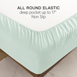 Làm Mát Nữ Hoàng Tấm Thiết Lập 100% Tre Mượt Mềm Mại Thoáng Khí Sâu Túi lên đến 17 Inch Được Trang Bị Cho Nhà Hoặc Khách Sạn Sử Dụng - Product Image 4