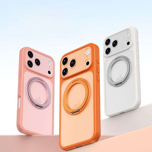 New Detachable Lens Cover 360 Rotation Magnetic Ring Kickstand Cell Phone Case for iPhone 17 16 15 Pro Max 17 Air Case