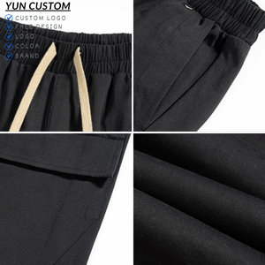 Erkek yığılmış ter günlük pantolon parça geniş bacak Baggy Y2k pamuk kargo iş pantolon 2025 Streetwear İpli <span class=keywords><strong>Sweatpants</strong></span> - Product Image 4