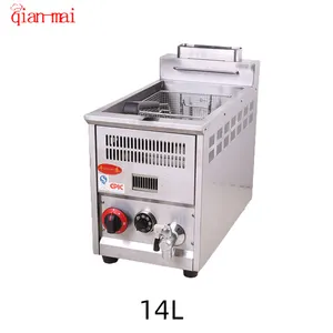 Commercial industrial stainless steel Gas Single Tank fish and potato chips corn dog frying deep Fryer